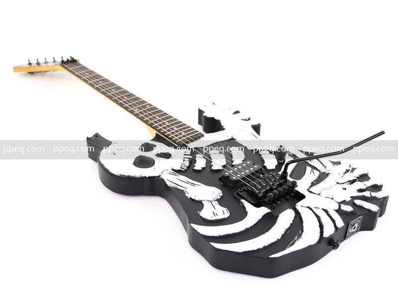 Custom 3D Carved Skull & Bones Electric Guitar (C1610)