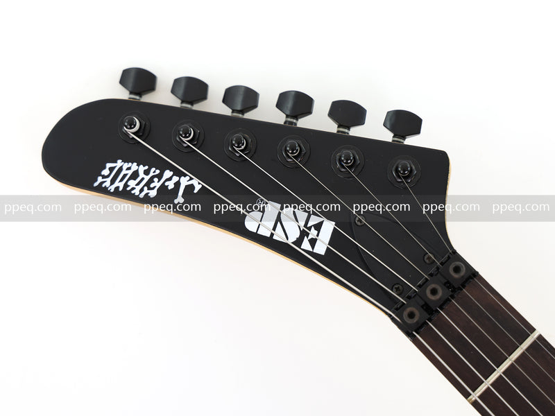 Custom 3D Carved Skull & Bones Electric Guitar (C1610)