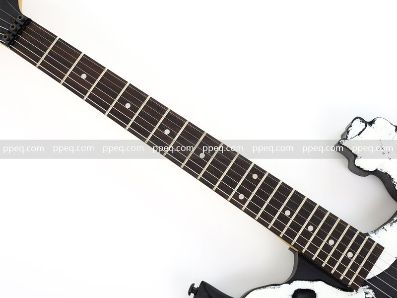 Custom 3D Carved Skull & Bones Electric Guitar (C1610)
