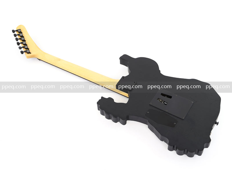 Custom 3D Carved Skull & Bones Electric Guitar (C1610)