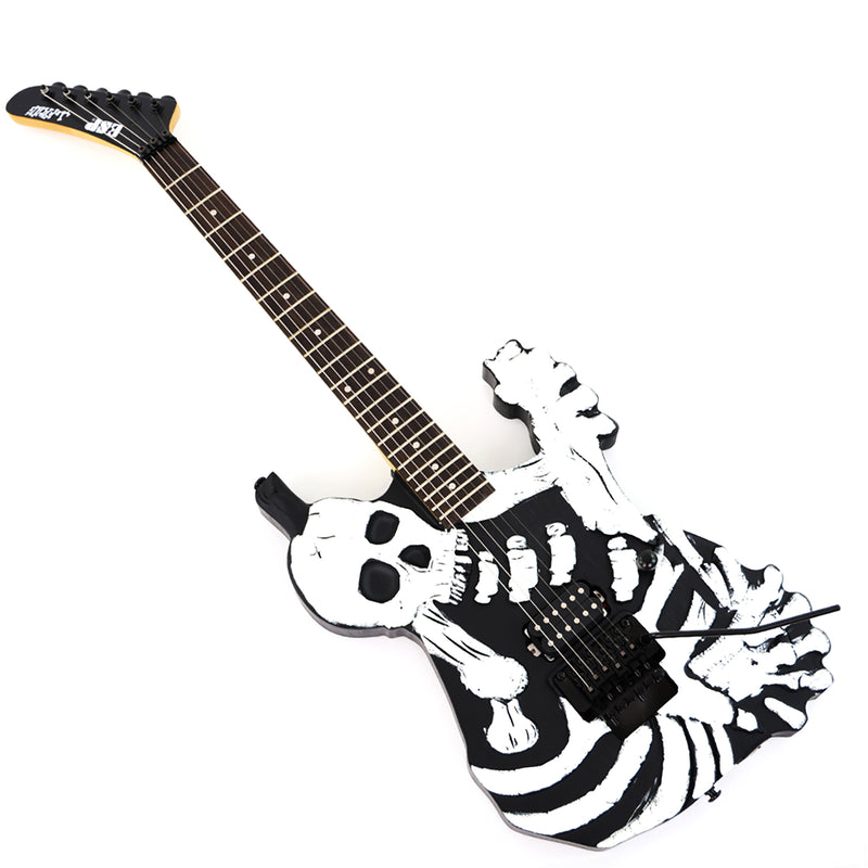 Custom 3D Carved Skull & Bones Electric Guitar (C1610)