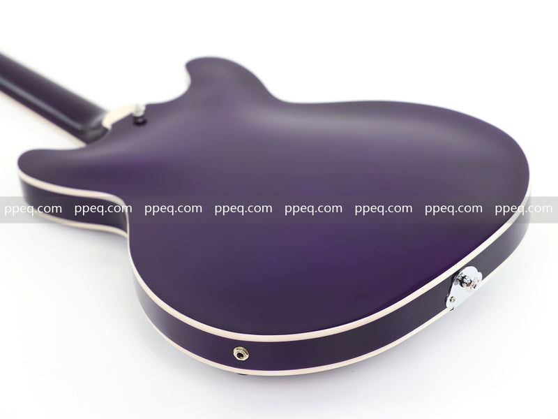 ES-335 Inspired Semi-Hollow Electric Guitar with Flamed Maple Top & Modern Headstock (YMZ-080)