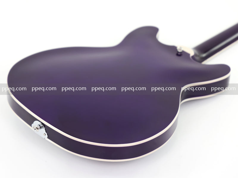 ES-335 Inspired Semi-Hollow Electric Guitar with Flamed Maple Top & Modern Headstock (YMZ-080)