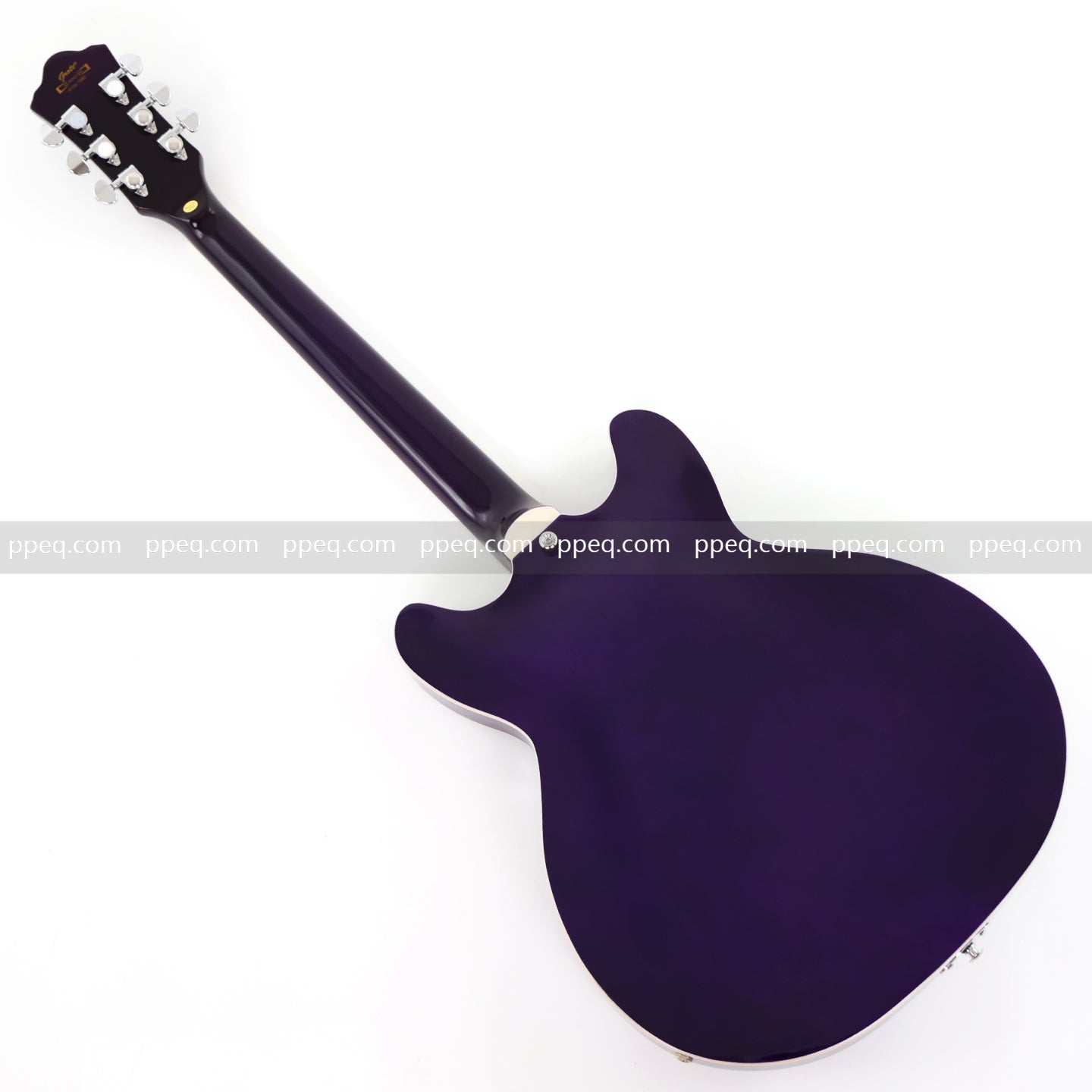 ES-335 Inspired Semi-Hollow Electric Guitar with Flamed Maple Top & Modern Headstock (YMZ-080)