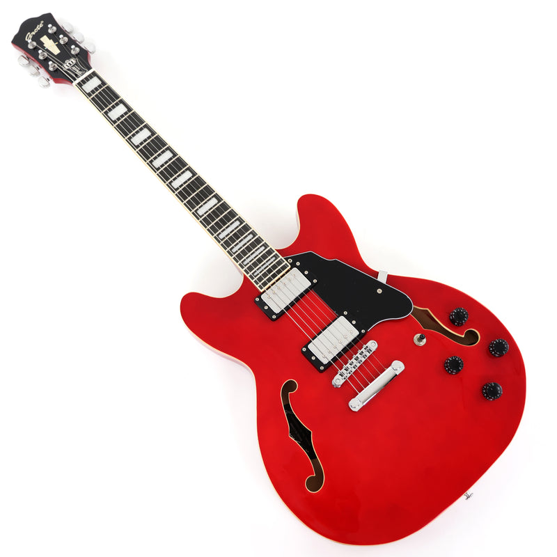 ES-335 Inspired Semi-Hollow Electric Guitar with Glossy Finish & Modern Headstock (YMZ-045)
