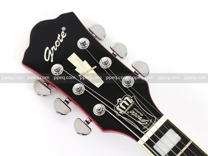 ES-335 Inspired Semi-Hollow Electric Guitar with Glossy Finish & Modern Headstock (YMZ-045)