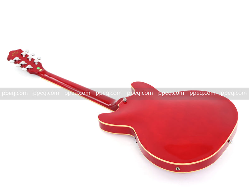 ES-335 Inspired Semi-Hollow Electric Guitar with Glossy Finish & Modern Headstock (YMZ-045)
