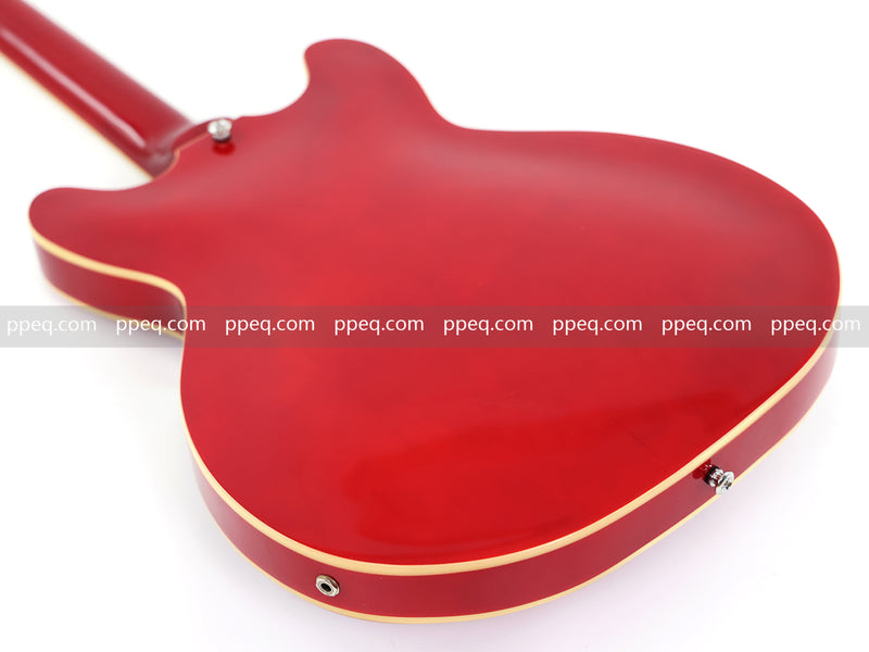 ES-335 Inspired Semi-Hollow Electric Guitar with Glossy Finish & Modern Headstock (YMZ-045)