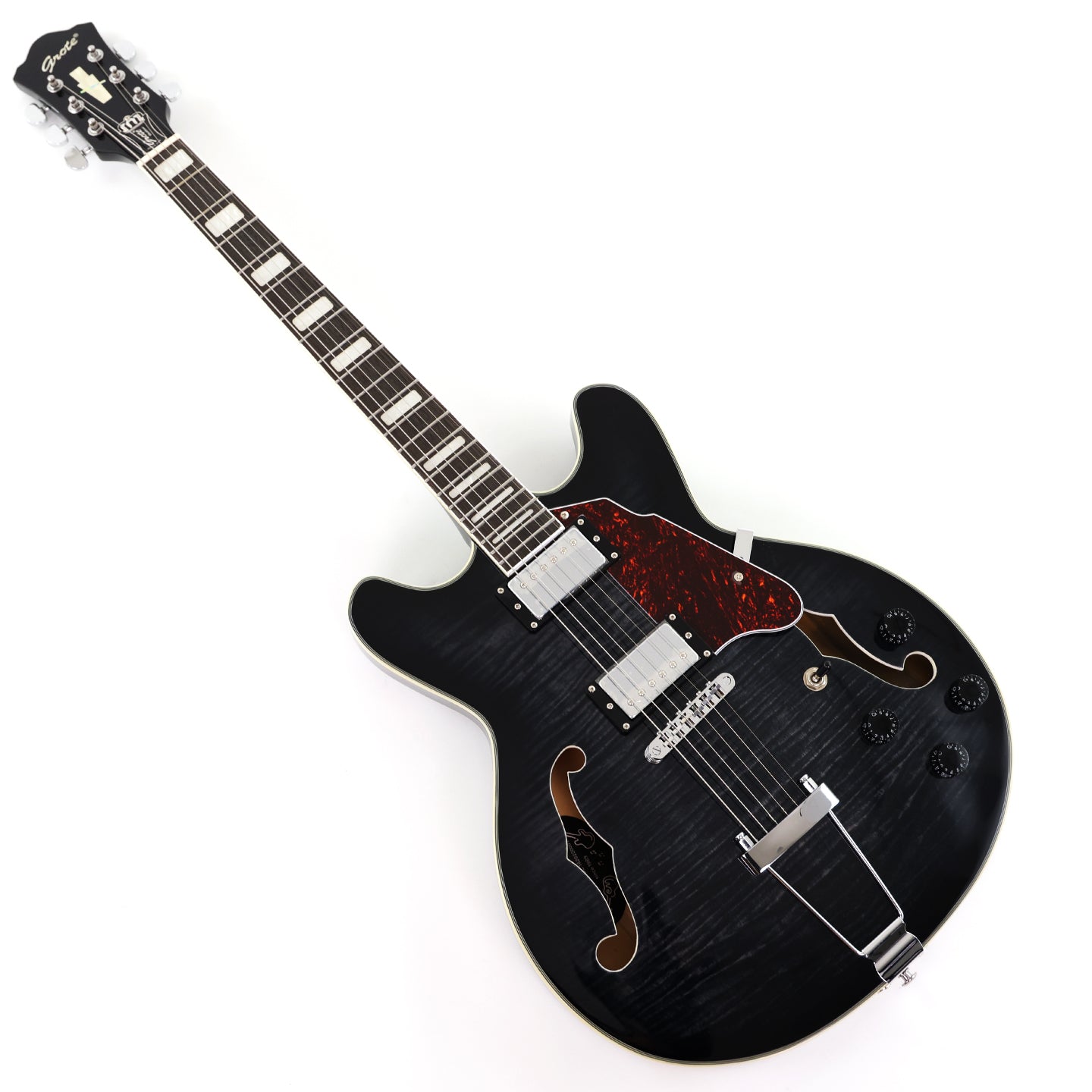 ES-335 Inspired Semi-Hollow Electric Guitar with Glossy Finish & Modern Headstock (YMZ-155)