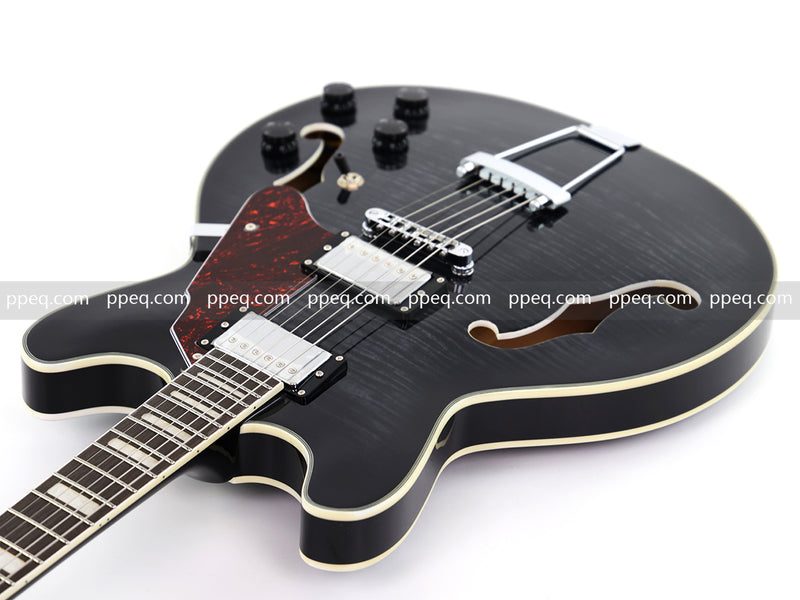 ES-335 Inspired Semi-Hollow Electric Guitar with Glossy Finish & Modern Headstock (YMZ-155)