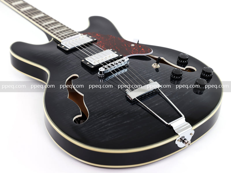 ES-335 Inspired Semi-Hollow Electric Guitar with Glossy Finish & Modern Headstock (YMZ-155)