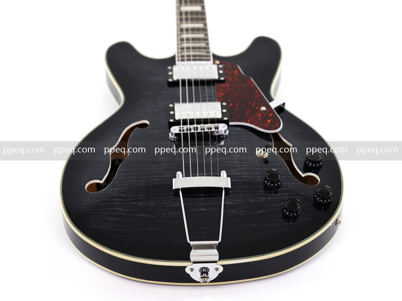 ES-335 Inspired Semi-Hollow Electric Guitar with Glossy Finish & Modern Headstock (YMZ-155)