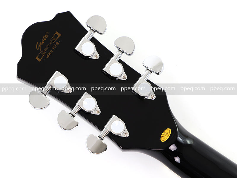 ES-335 Inspired Semi-Hollow Electric Guitar with Glossy Finish & Modern Headstock (YMZ-155)