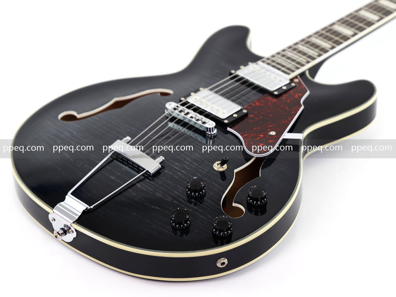 ES-335 Inspired Semi-Hollow Electric Guitar with Glossy Finish & Modern Headstock (YMZ-155)