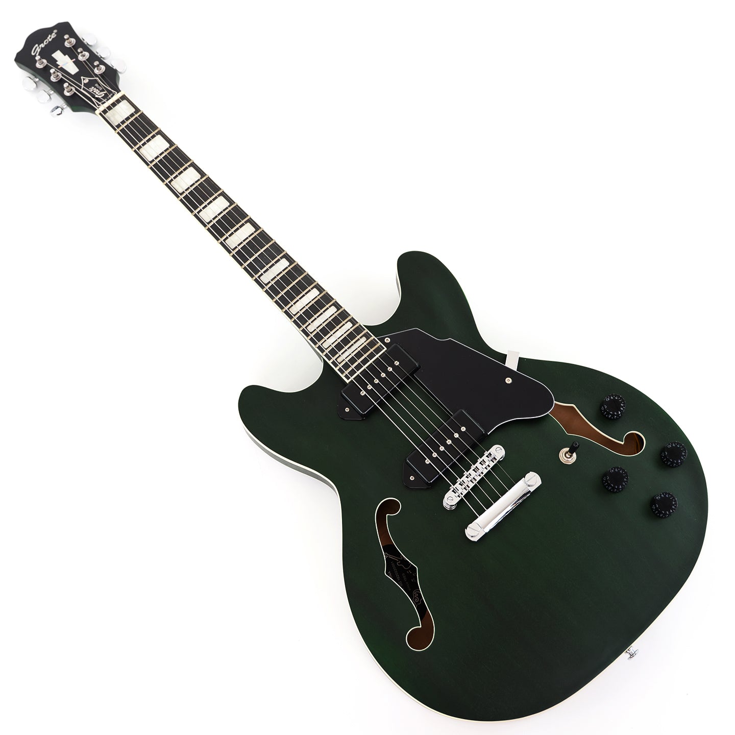 ES-335 Inspired Semi-Hollow Electric Guitar with Matte Finish & Modern Headstock (YMZ-081)
