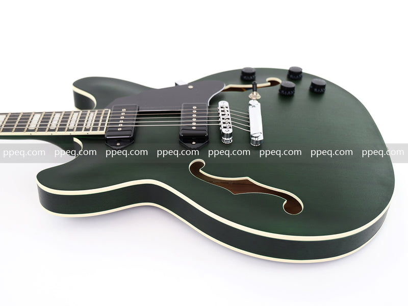 ES-335 Inspired Semi-Hollow Electric Guitar with Matte Finish & Modern Headstock (YMZ-081)