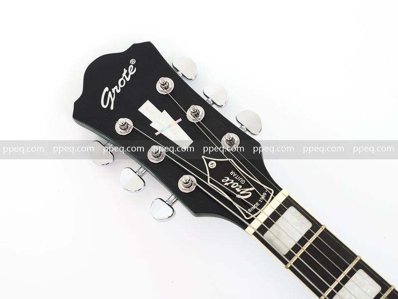 ES-335 Inspired Semi-Hollow Electric Guitar with Matte Finish & Modern Headstock (YMZ-081)