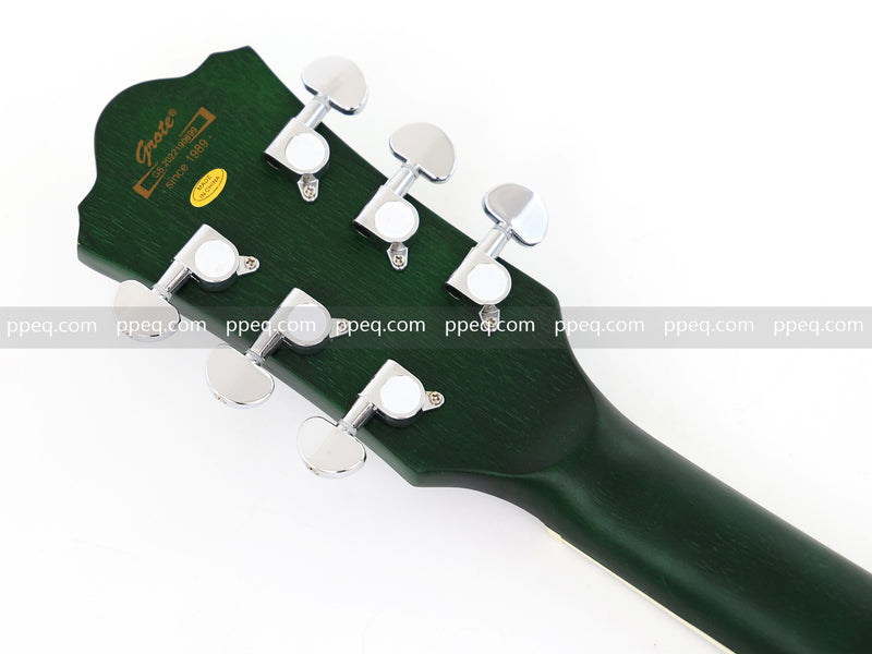 ES-335 Inspired Semi-Hollow Electric Guitar with Matte Finish & Modern Headstock (YMZ-081)