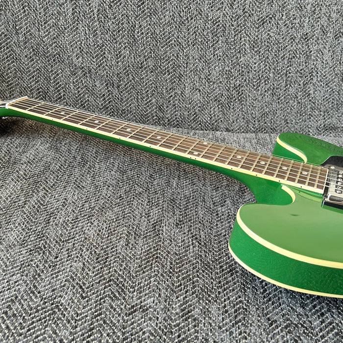 ES-335 Style Green Semi Hollow Body Electric Guitar (GKS-009)
