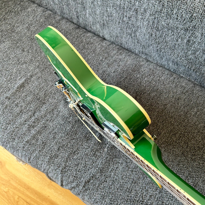ES-335 Style Green Semi Hollow Body Electric Guitar (GKS-009)