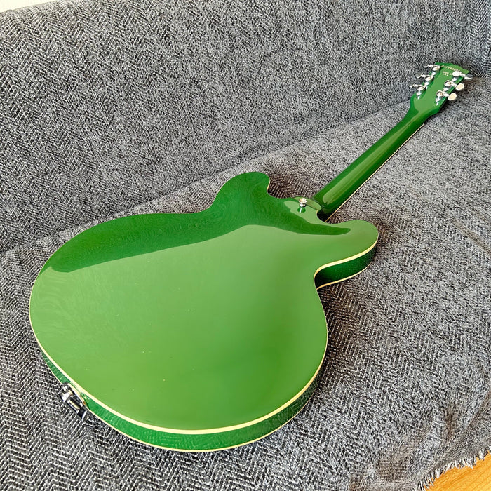 ES-335 Style Green Semi Hollow Body Electric Guitar (GKS-009)