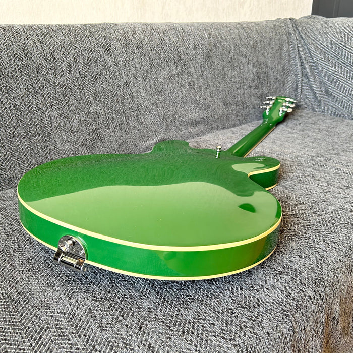 ES-335 Style Green Semi Hollow Body Electric Guitar (GKS-009)