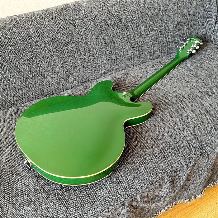 ES-335 Style Green Semi Hollow Body Electric Guitar (GKS-009)