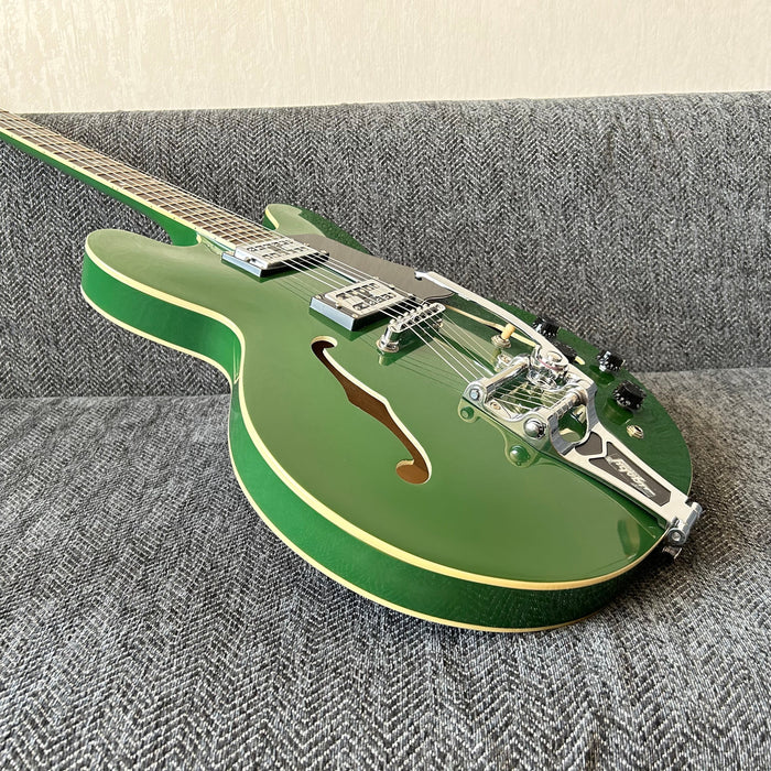 ES-335 Style Green Semi Hollow Body Electric Guitar (GKS-009)