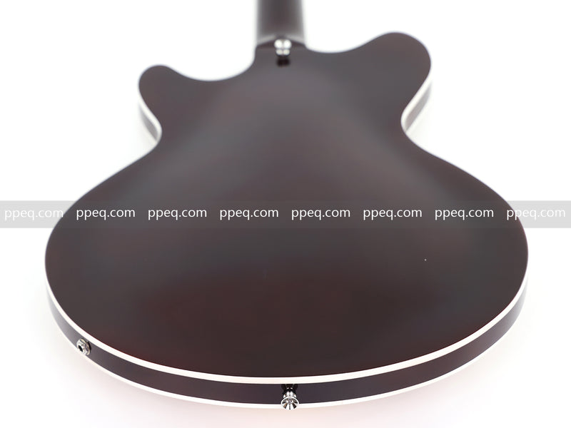 ES-Style Semi-Hollow Body Electric Guitar with AAA Burl Maple Veneer Top (HY-2566)