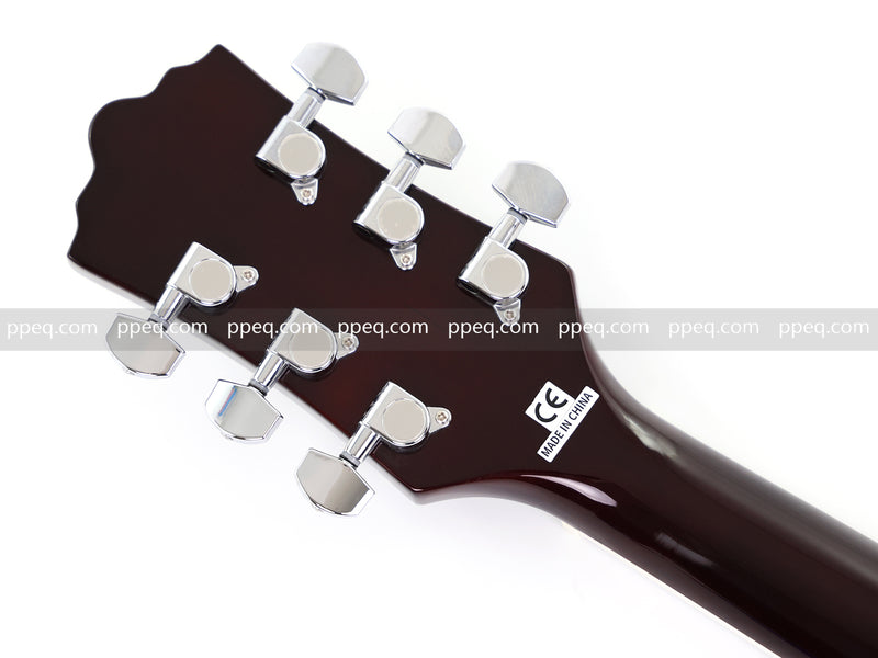 ES-Style Semi-Hollow Body Electric Guitar with AAA Burl Maple Veneer Top (HY-2566)