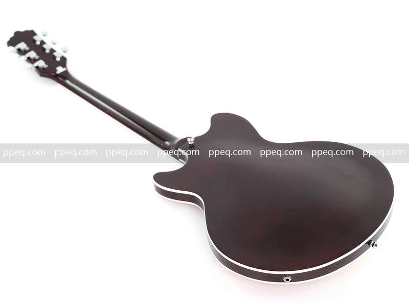 ES-Style Semi-Hollow Body Electric Guitar with AAA Burl Maple Veneer Top (HY-2566)