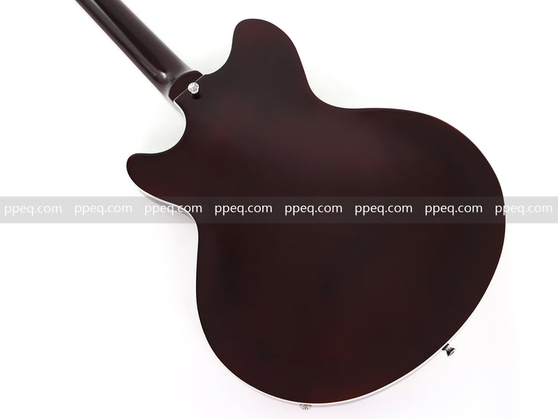 ES-Style Semi-Hollow Body Electric Guitar with AAA Burl Maple Veneer Top (HY-2566)