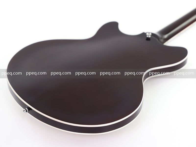 ES-Style Semi-Hollow Body Electric Guitar with AAA Zebrawood Veneer (HY-2567)