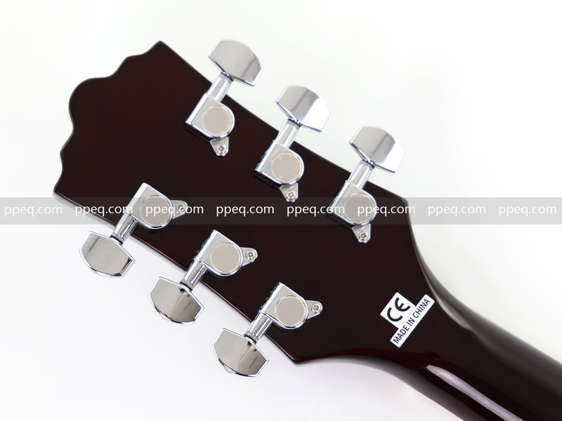 ES-Style Semi-Hollow Body Electric Guitar with AAA Zebrawood Veneer (HY-2567)