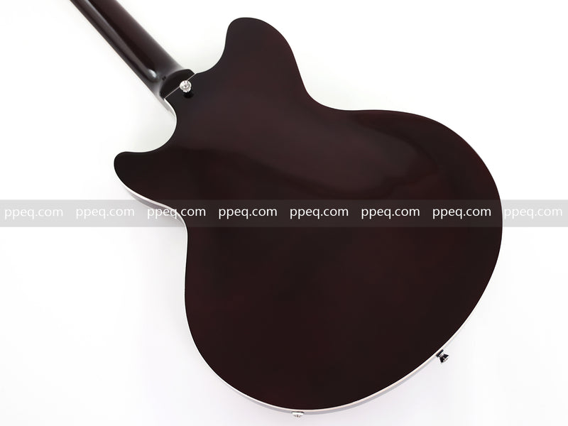 ES-Style Semi-Hollow Body Electric Guitar with AAA Zebrawood Veneer (HY-2567)