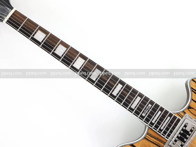 ES-Style Semi-Hollow Body Electric Guitar with AAA Zebrawood Veneer (HY-2567)