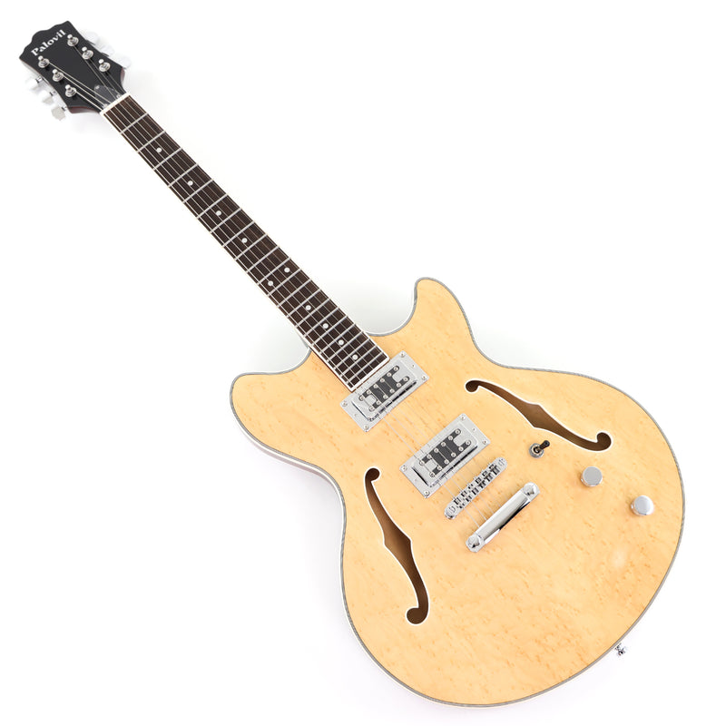 ES-Style Semi-Hollow Body Electric Guitar with AA Birdseye Maple Veneer Top (HY-2554)