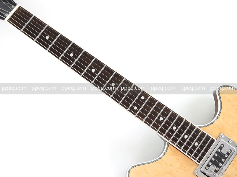 ES-Style Semi-Hollow Body Electric Guitar with AA Birdseye Maple Veneer Top (HY-2554)