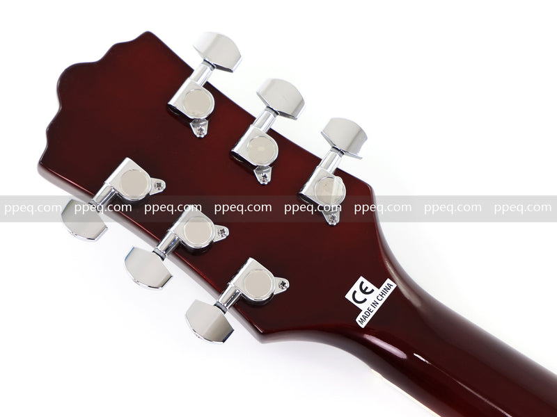 ES-Style Semi-Hollow Body Electric Guitar with AA Birdseye Maple Veneer Top (HY-2554)