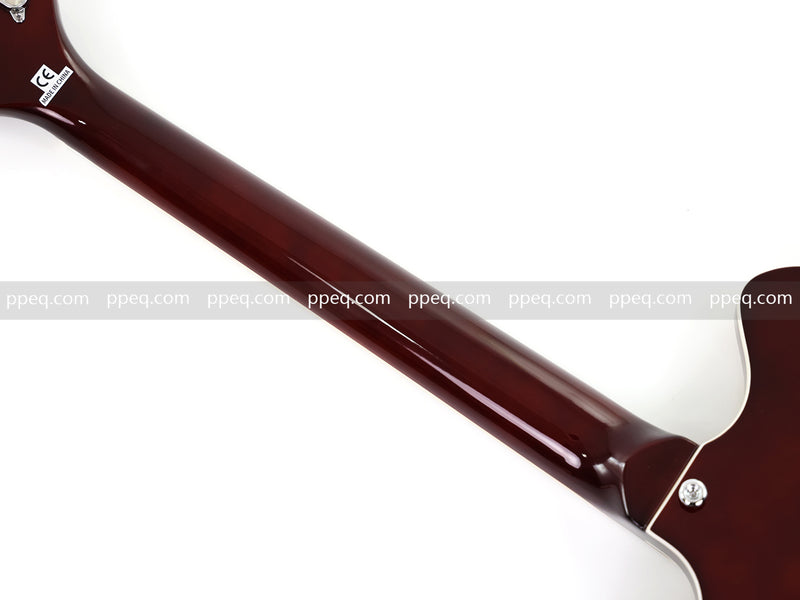 ES-Style Semi-Hollow Body Electric Guitar with AA Birdseye Maple Veneer Top (HY-2554)