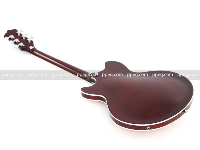 ES-Style Semi-Hollow Body Electric Guitar with AA Birdseye Maple Veneer Top (HY-2554)