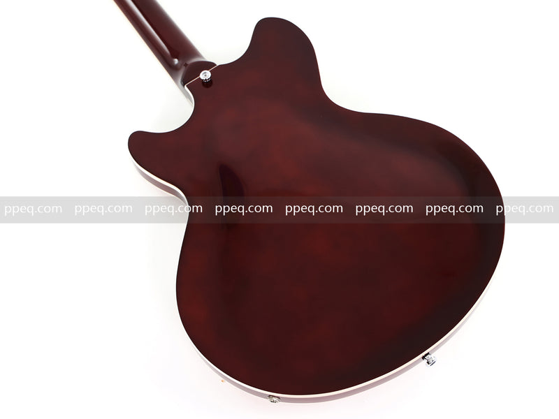 ES-Style Semi-Hollow Body Electric Guitar with AA Birdseye Maple Veneer Top (HY-2554)