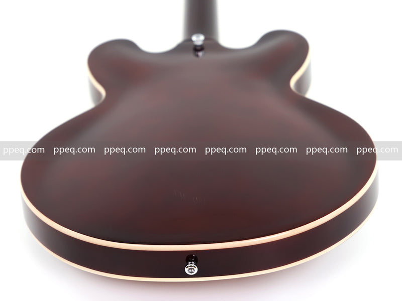 ES-Style Semi-Hollow Body Electric Guitar with Gloss Sunburst Finish (HY-2555)