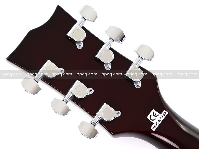 ES-Style Semi-Hollow Body Electric Guitar with Gloss Sunburst Finish (HY-2555)