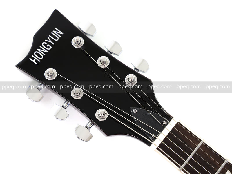 ES-Style Semi-Hollow Body Electric Guitar with Gloss Sunburst Finish (HY-2555)
