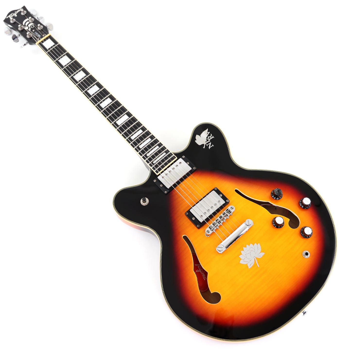 ES-Style Semi-Hollow Body Electric Guitar with Gloss Sunburst Finish (TB-3500)