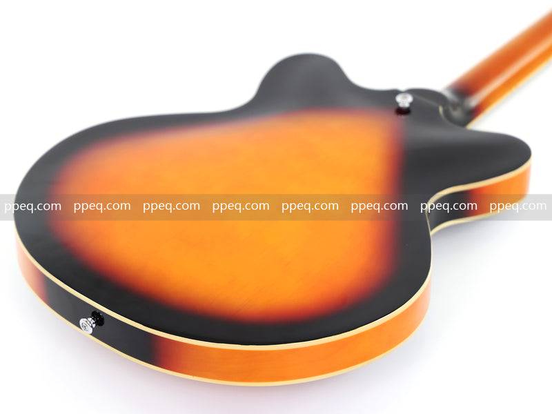ES-Style Semi-Hollow Body Electric Guitar with Gloss Sunburst Finish (TB-3500)