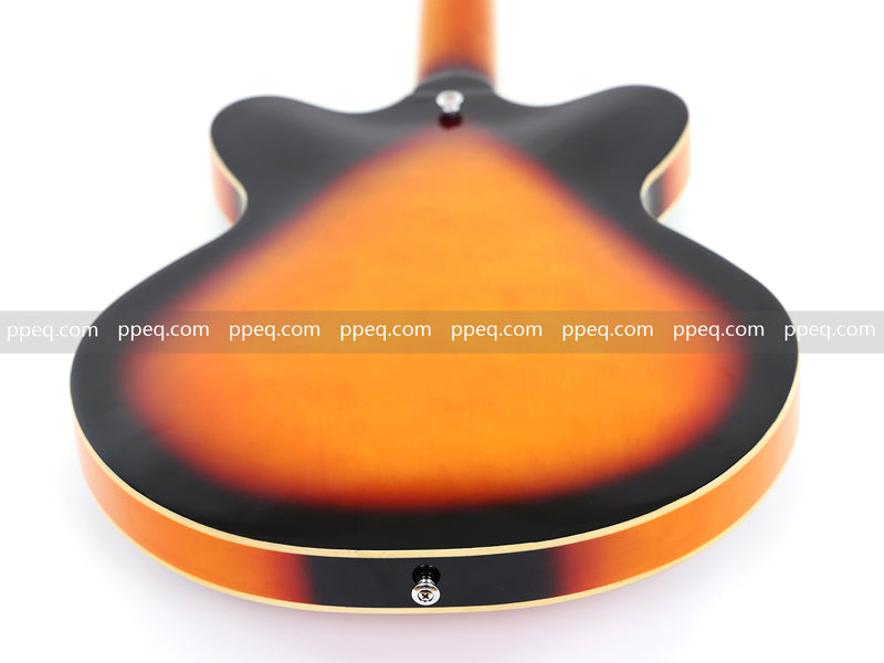 ES-Style Semi-Hollow Body Electric Guitar with Gloss Sunburst Finish (TB-3500)