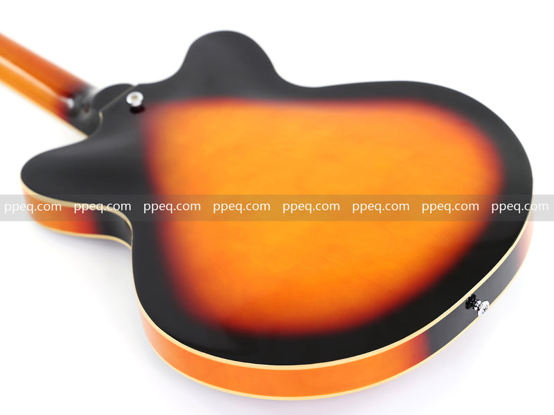ES-Style Semi-Hollow Body Electric Guitar with Gloss Sunburst Finish (TB-3500)
