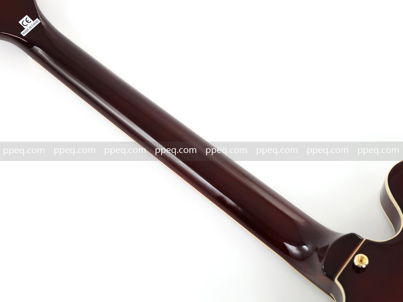 ES-Style Semi-Hollow Body Electric Guitar with Gloss Tobacco Sunburst Finish (HY-2560)